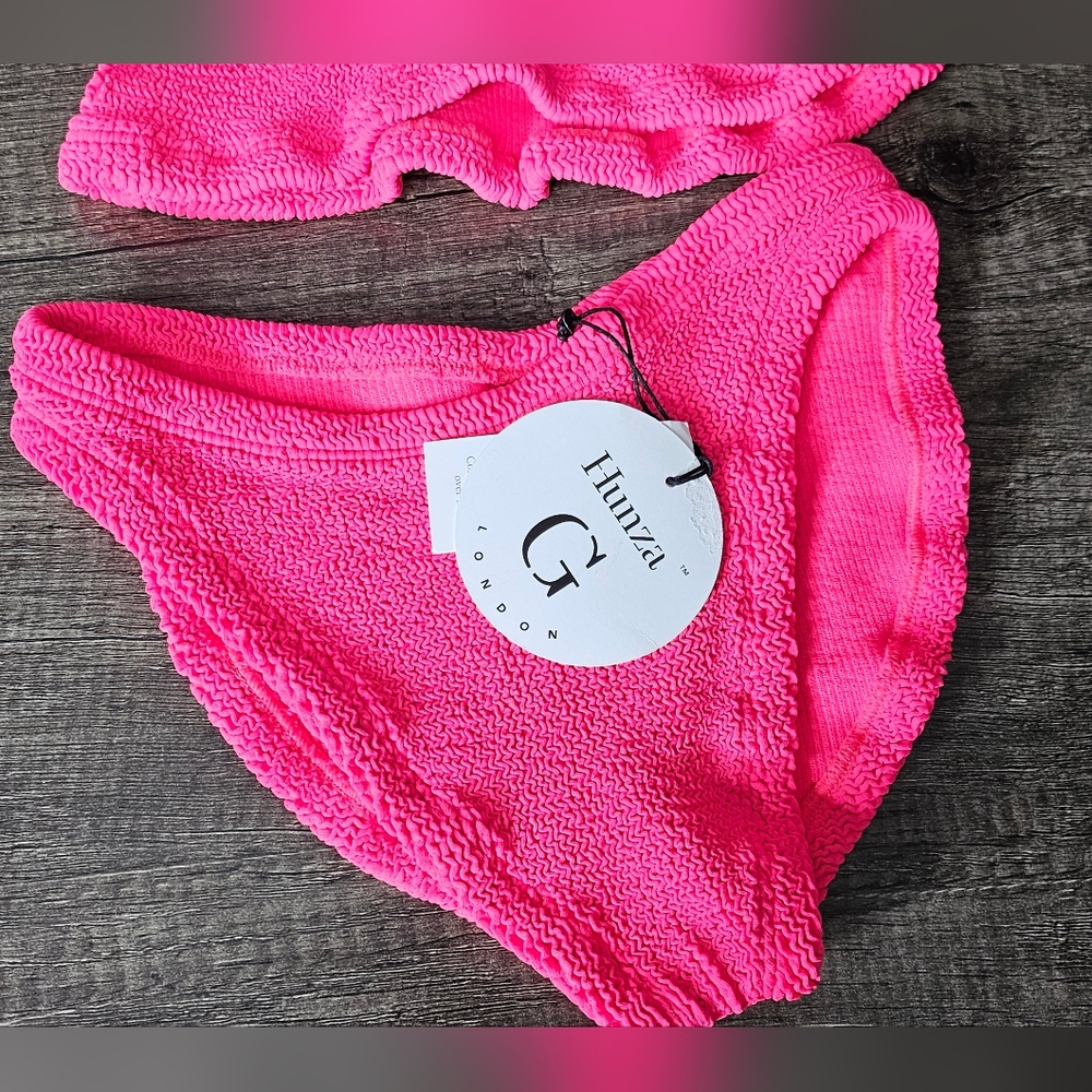 Hunza G Xandra Pink seersucker bikini set - Picture 6 of 12
